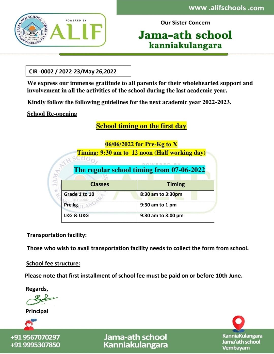 School Re-opening-2022